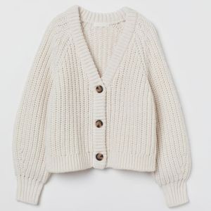 NWT Cream Cropped Cardigan